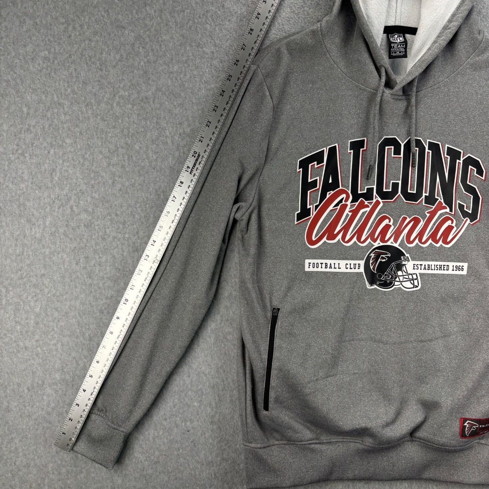Atlanta Falcons‎ NFL Gray Hoodie Men's Medium Fleece Lined - Picture 8 of 8
